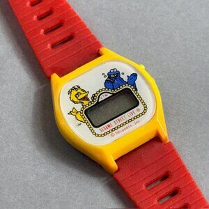 Vintage Sesame Street Watch Wristwatch Disney Muppets Big Bird Cookie Monster
